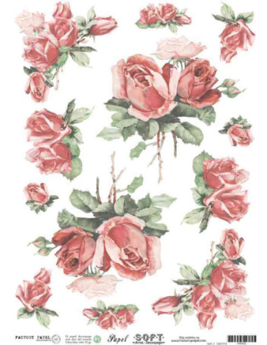 Papel de Arroz Soft 30x41cm. Decoupage PA0032