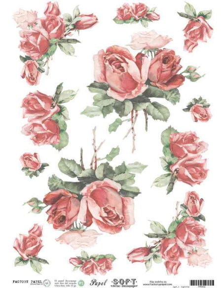 Papel de Arroz Soft 30x41cm. Decoupage PA0032