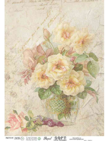 Papel de Arroz Soft 30x41cm. Decoupage PA0066