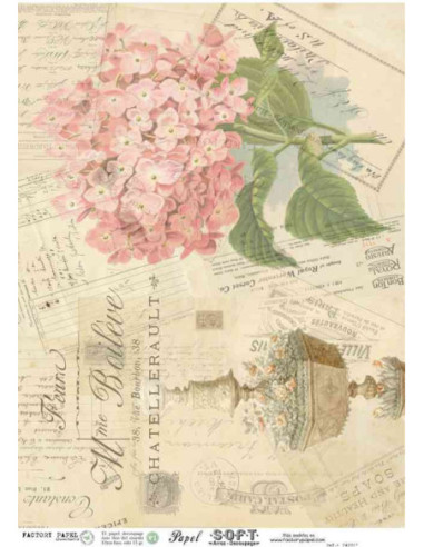 Papel de Arroz Soft 30x41cm. Decoupage PA0067