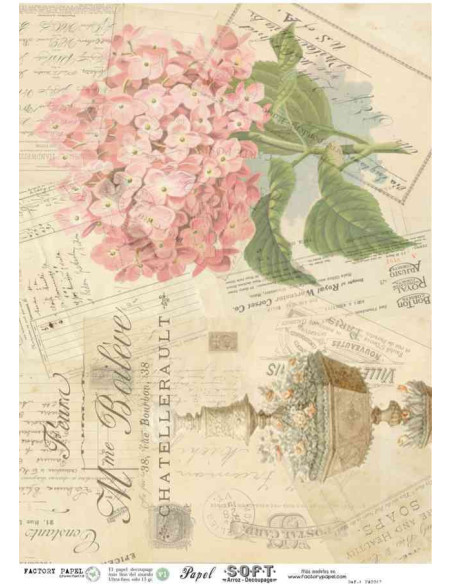 Papel de Arroz Soft 30x41cm. Decoupage PA0067