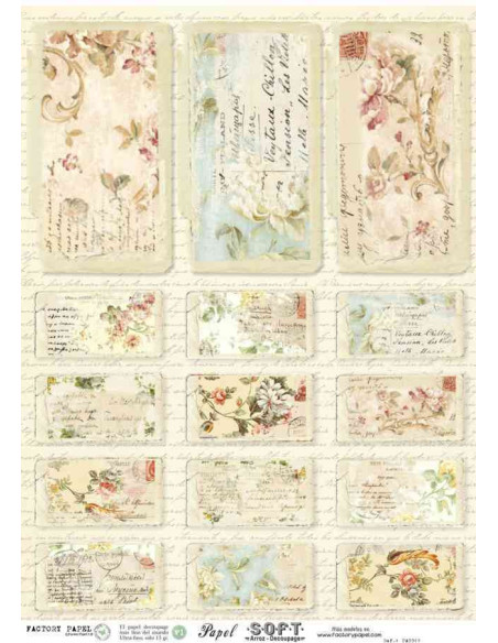 Papel de Arroz Soft 30x41cm. Decoupage PA0068