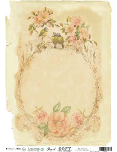 Papel de Arroz Soft 30x41cm. Decoupage PA0101