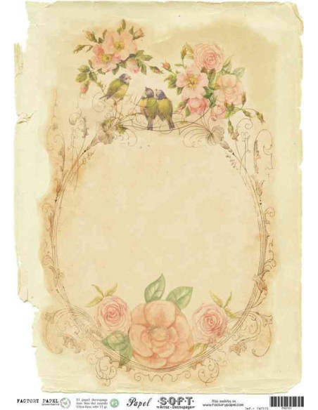 Papel de Arroz Soft 30x41cm. Decoupage PA0101