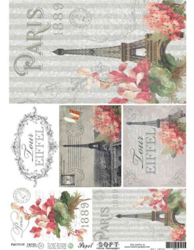 Papel de Arroz Soft 30x41cm. Decoupage PA0112