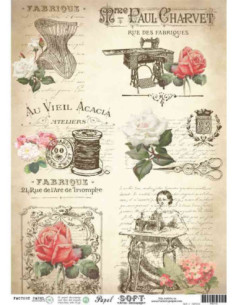 Papel de Arroz Soft 30x41cm. Decoupage PA0114