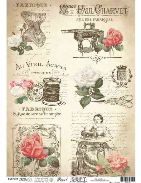 Papel de Arroz Soft 30x41cm. Decoupage PA0114
