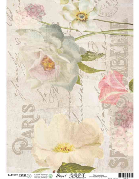 Papel de Arroz Soft 30x41cm. Decoupage PA0118