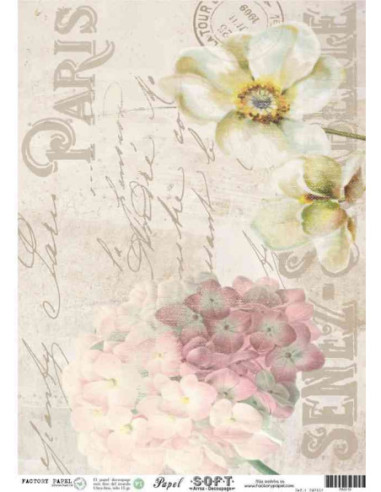 Papel de Arroz Soft 30x41cm. Decoupage PA0119