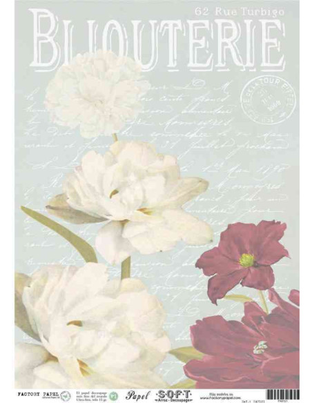 Papel de Arroz Soft 30x41cm. Decoupage PA0121