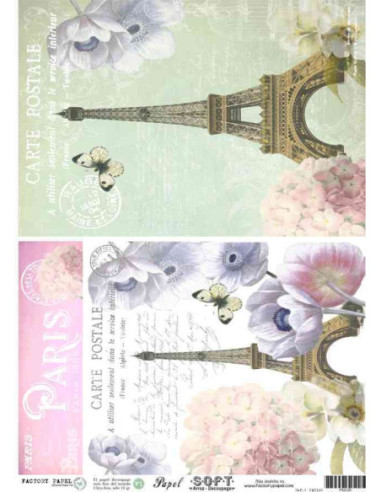Papel de Arroz Soft 30x41cm. Decoupage PA0126