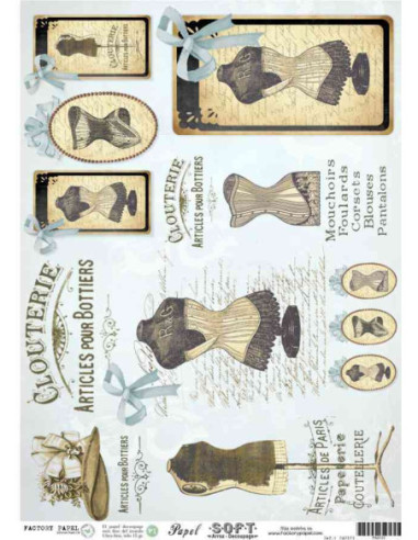 Papel de Arroz Soft 30x41cm. Decoupage PA0131