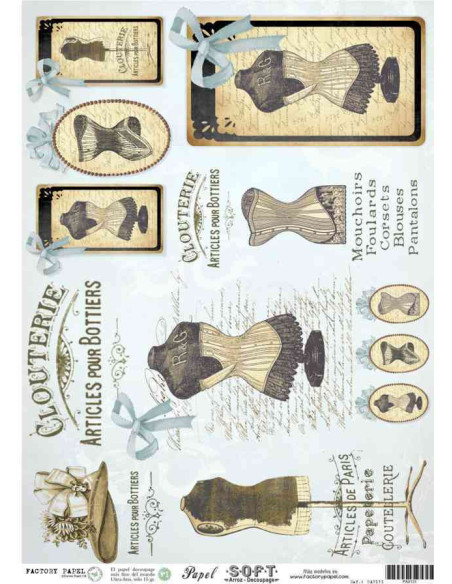 Papel de Arroz Soft 30x41cm. Decoupage PA0131