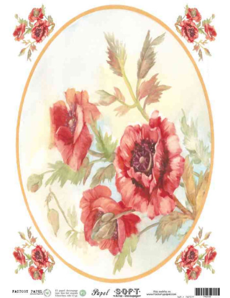 Papel de Arroz Soft 30x41cm. Decoupage PA0139
