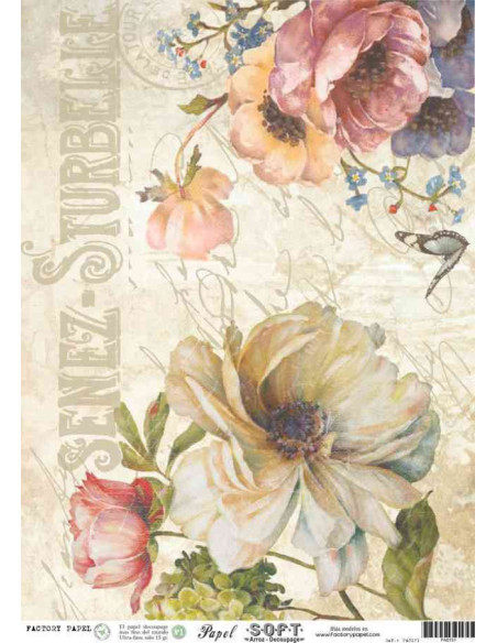 Papel de Arroz Soft 30x41cm. Decoupage PA0151