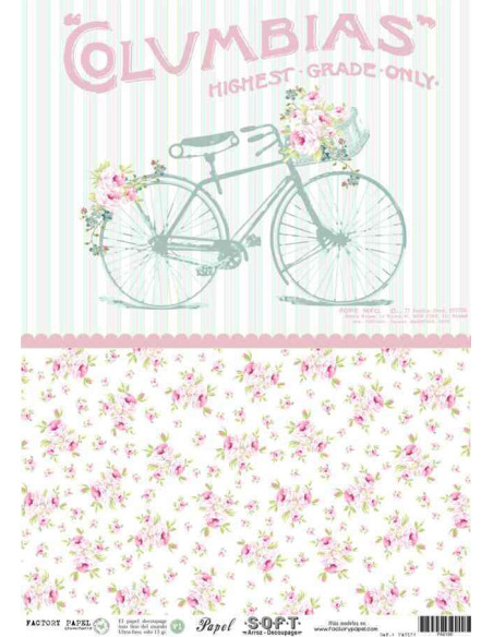 Papel de Arroz Soft 30x41cm. Decoupage PA0156