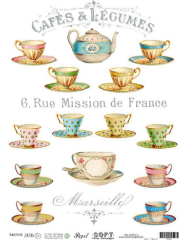 Papel de Arroz Soft 30x41cm. Decoupage PA0223