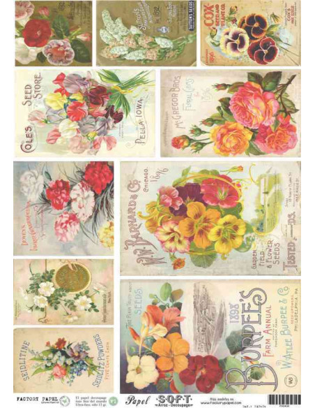 Papel de Arroz Soft 30x41cm. Decoupage PA0404