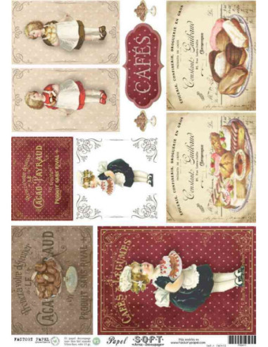 Papel de Arroz Soft 30x41cm. Decoupage PA0411
