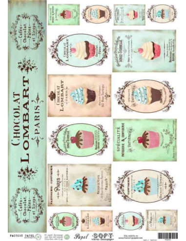 Papel de Arroz Soft 30x41cm. Decoupage PA0416
