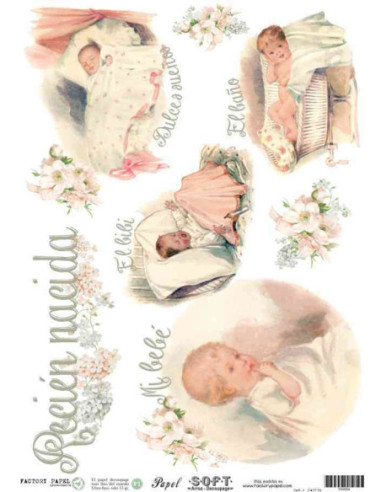 Papel de Arroz Soft 30x41cm. Decoupage PA0504