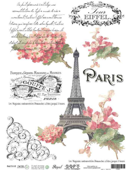 Papel de Arroz Soft 30x41cm. Decoupage PA0601