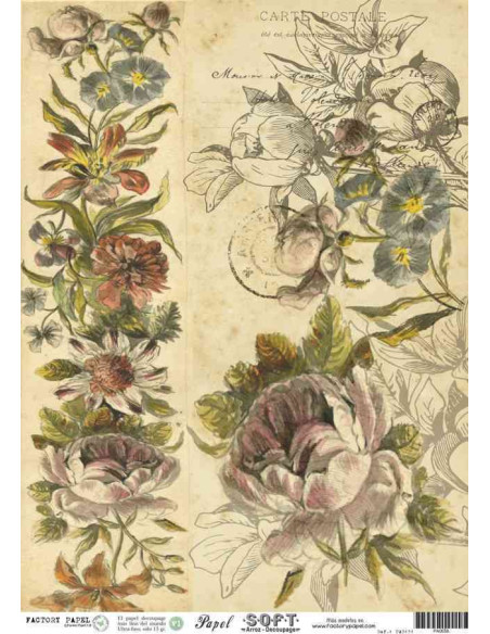 Papel de Arroz Soft 30x41cm. Decoupage PA0656