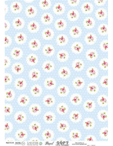 Papel de Arroz Soft 30x41cm. Decoupage PA1216