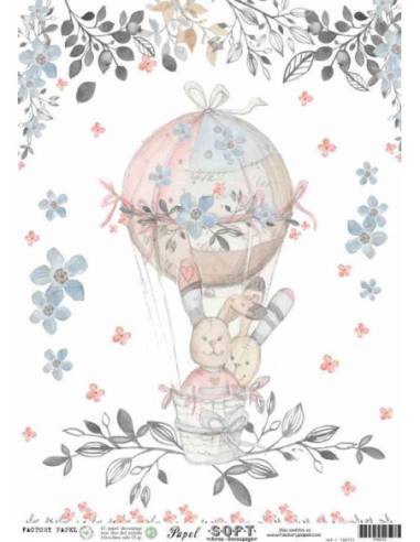 Papel de Arroz Soft 30x41cm. Decoupage PA2013