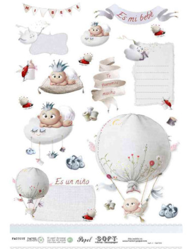 Papel de Arroz Soft 30x41cm. Decoupage PA2022