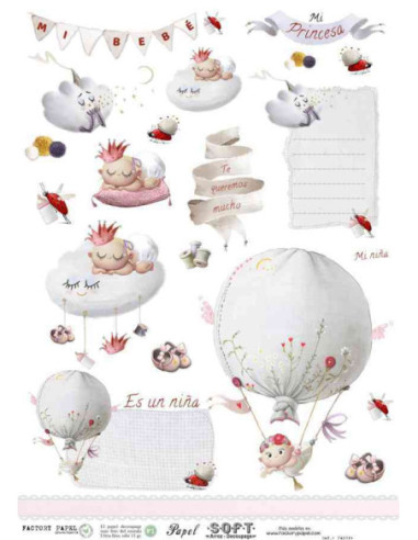 Papel de Arroz Soft 30x41cm. Decoupage PA2024