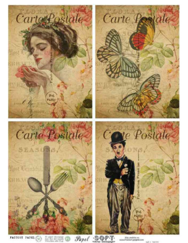 Papel de Arroz Soft 30x41cm. Decoupage PA3006