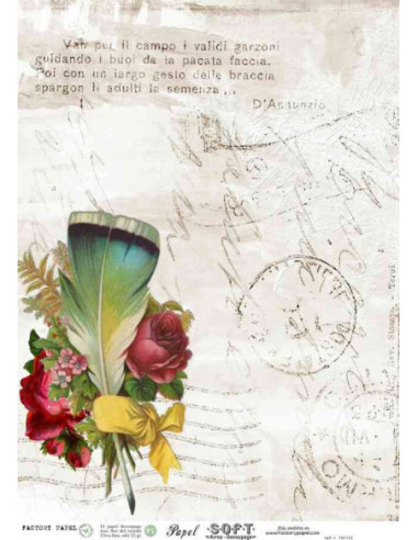 Papel de Arroz Soft 30x41cm. Decoupage PA3011