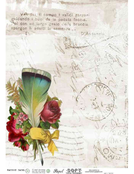 Papel de Arroz Soft 30x41cm. Decoupage PA3011