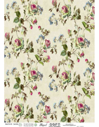 Papel de Arroz Soft 30x41cm. Decoupage PA3014