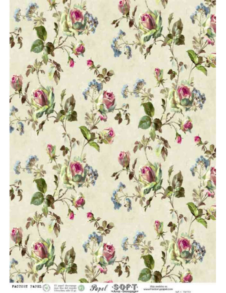 Papel de Arroz Soft 30x41cm. Decoupage PA3014