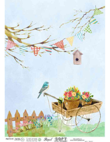 Papel de Arroz Soft 30x41cm. Decoupage PA3017