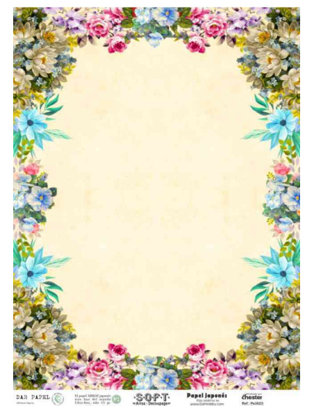 Papel de Arroz Soft 30x41cm. Decoupage PA3023