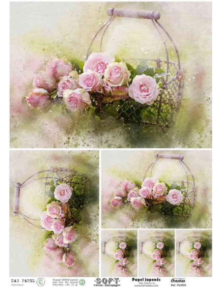 Papel de Arroz Soft 30x41cm. Decoupage PA3028