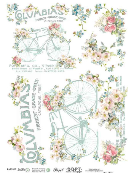 Papel de Arroz Soft 30x41cm. Decoupage PA4005