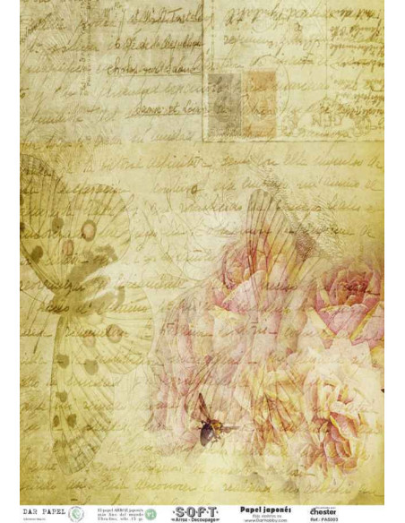 Papel de Arroz Soft 30x41cm. Decoupage PA5003