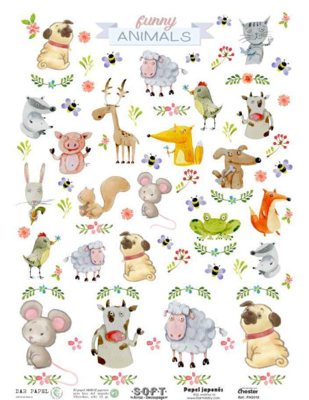 Papel de Arroz Soft 30x41cm. Decoupage PA5016