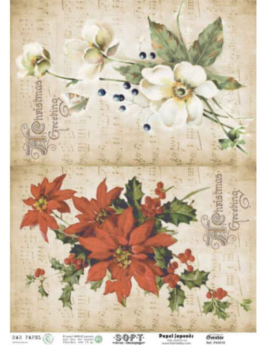Papel de Arroz Soft 30x41cm. Decoupage PA5019