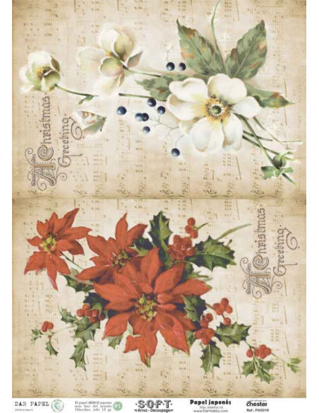 Papel de Arroz Soft 30x41cm. Decoupage PA5019