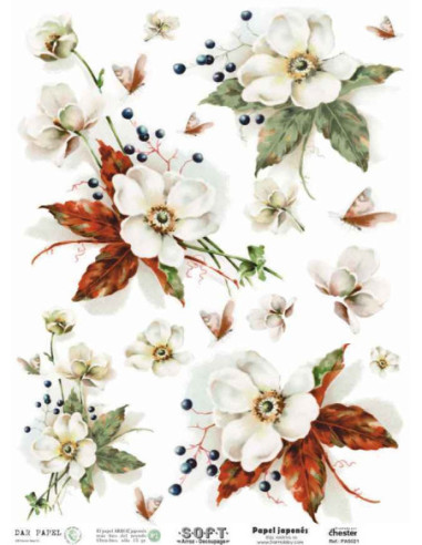 Papel de Arroz Soft 30x41cm. Decoupage PA5021