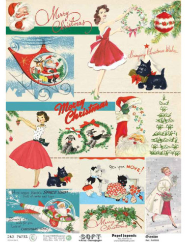 Papel de Arroz Soft 30x41cm. Decoupage PA5026