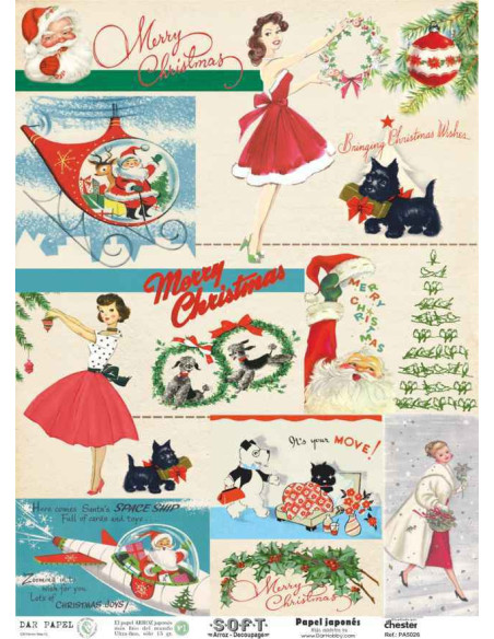 Papel de Arroz Soft 30x41cm. Decoupage PA5026