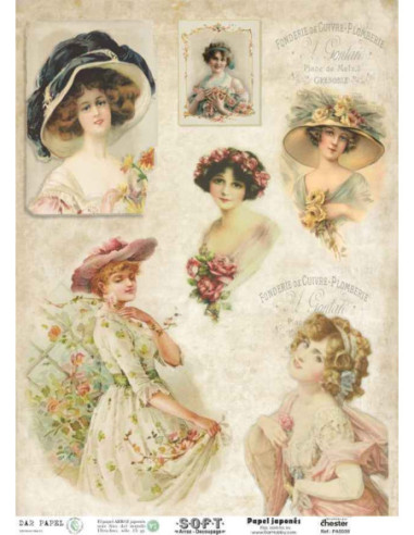 Papel de Arroz Soft 30x41cm. Decoupage PA5039