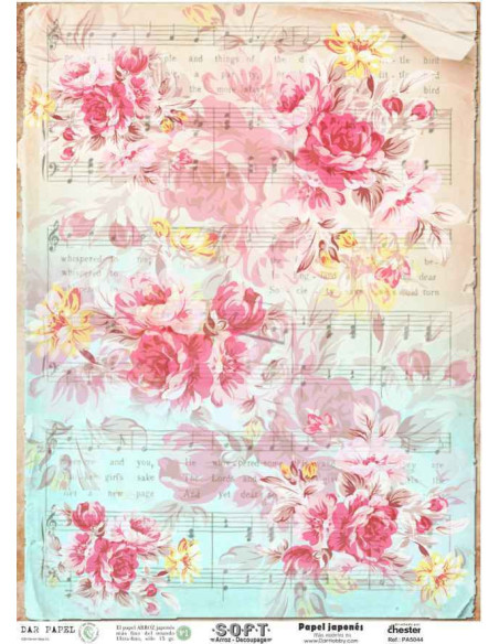 Papel de Arroz Soft 30x41cm. Decoupage PA5044