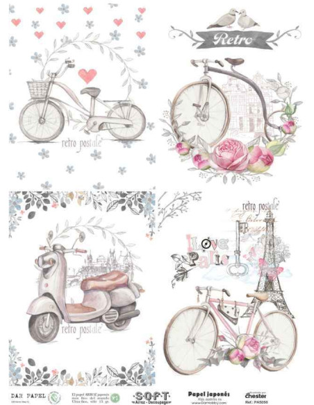 Papel de Arroz Soft 30x41cm. Decoupage PA5050